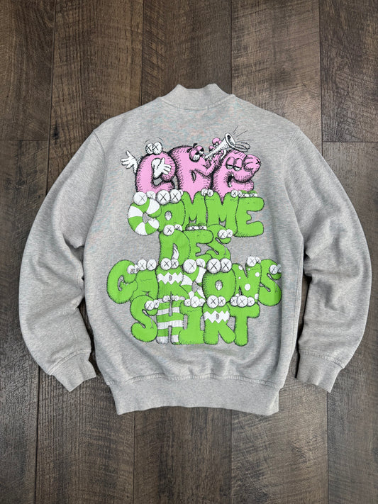 COMME DES GARÇONS SHIRT X KAWS ZIP-UP SWEATSHIRT (S)