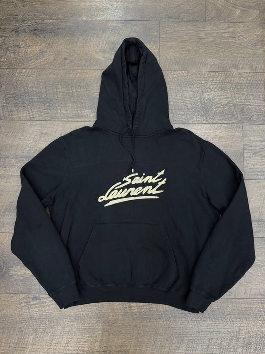 SAINT LAURENT SIGNATURE LOGO HOODIE (L)