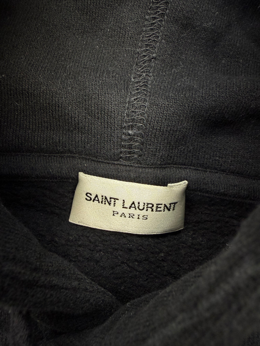 SAINT LAURENT SIGNATURE LOGO HOODIE (L)