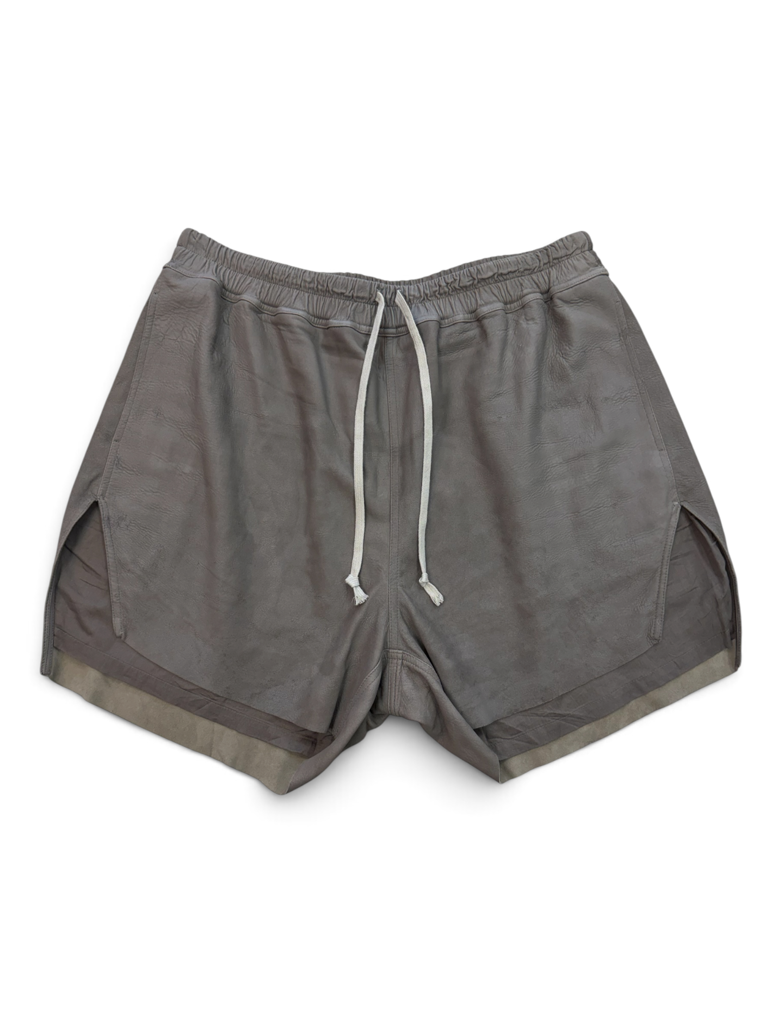 RICK OWENS HOLLYWOOD SS26 BOXING SHORTS LAMB LEATHER (XL)