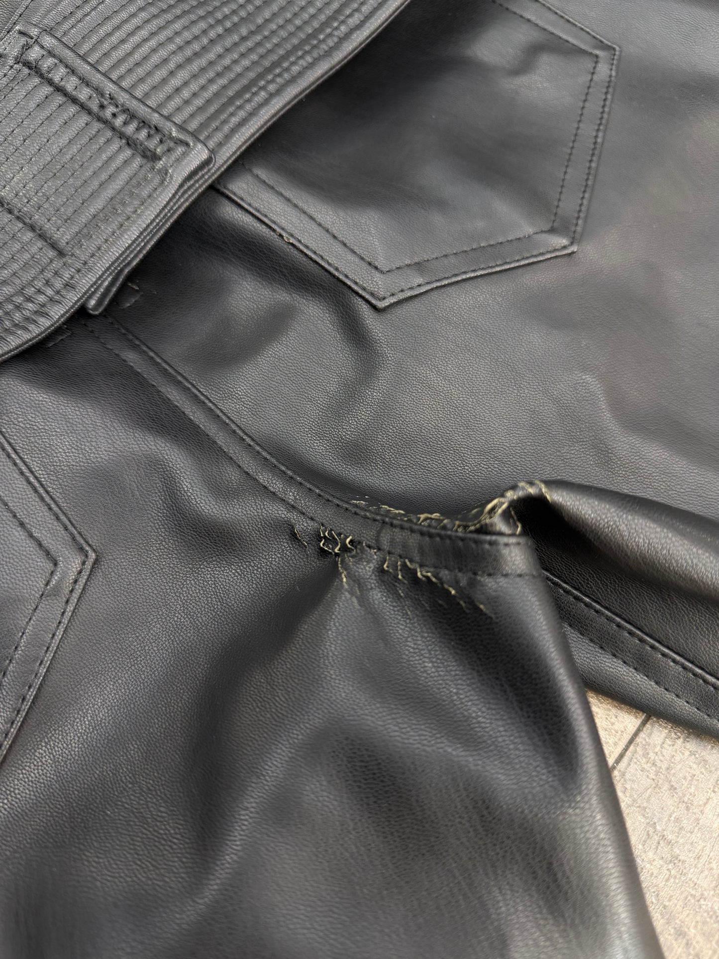 RICK OWENS EASY CREATCH CUT LEATHER (27-30)