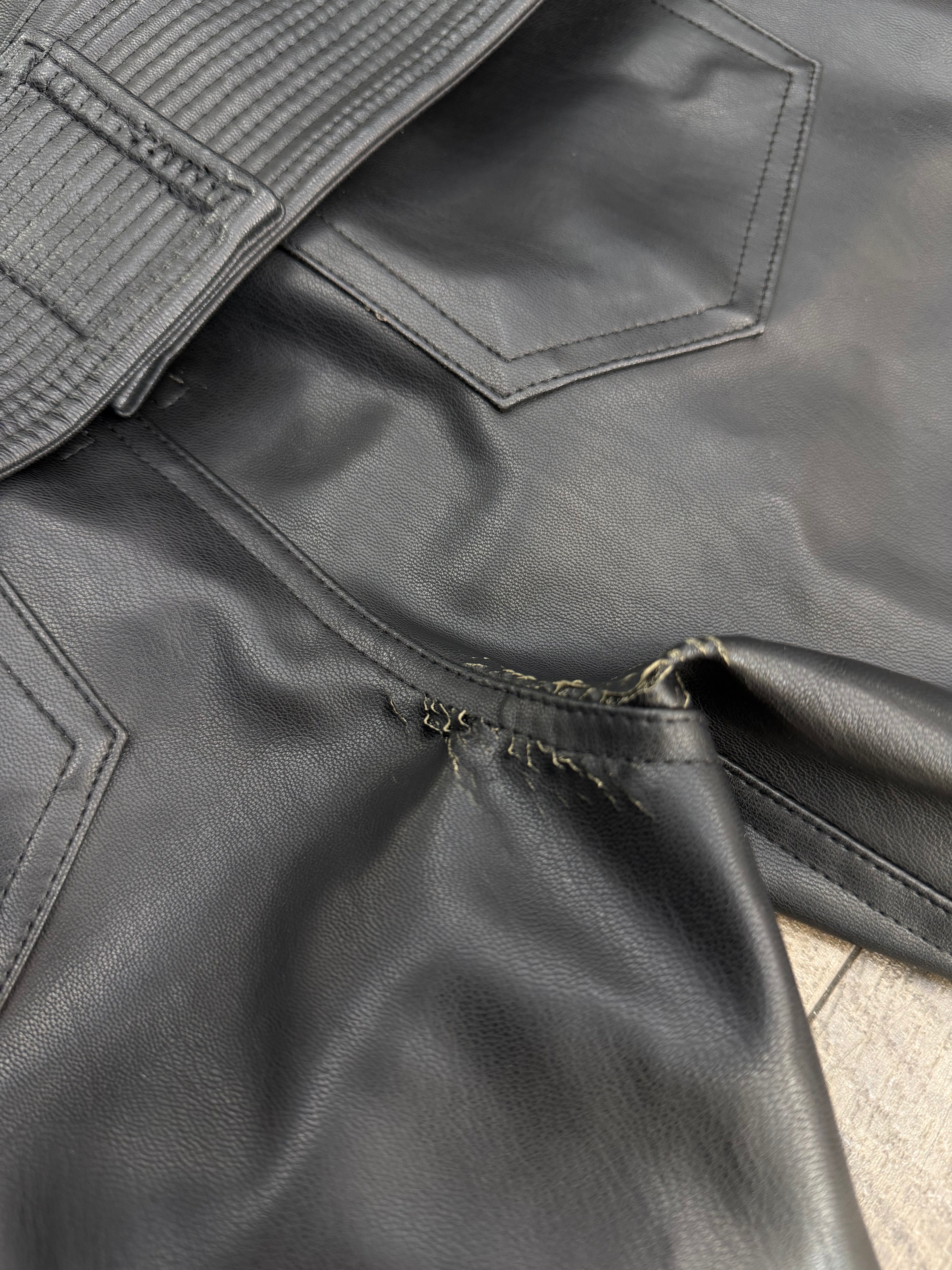 RICK OWENS EASY CREATCH CUT LEATHER (27-30)