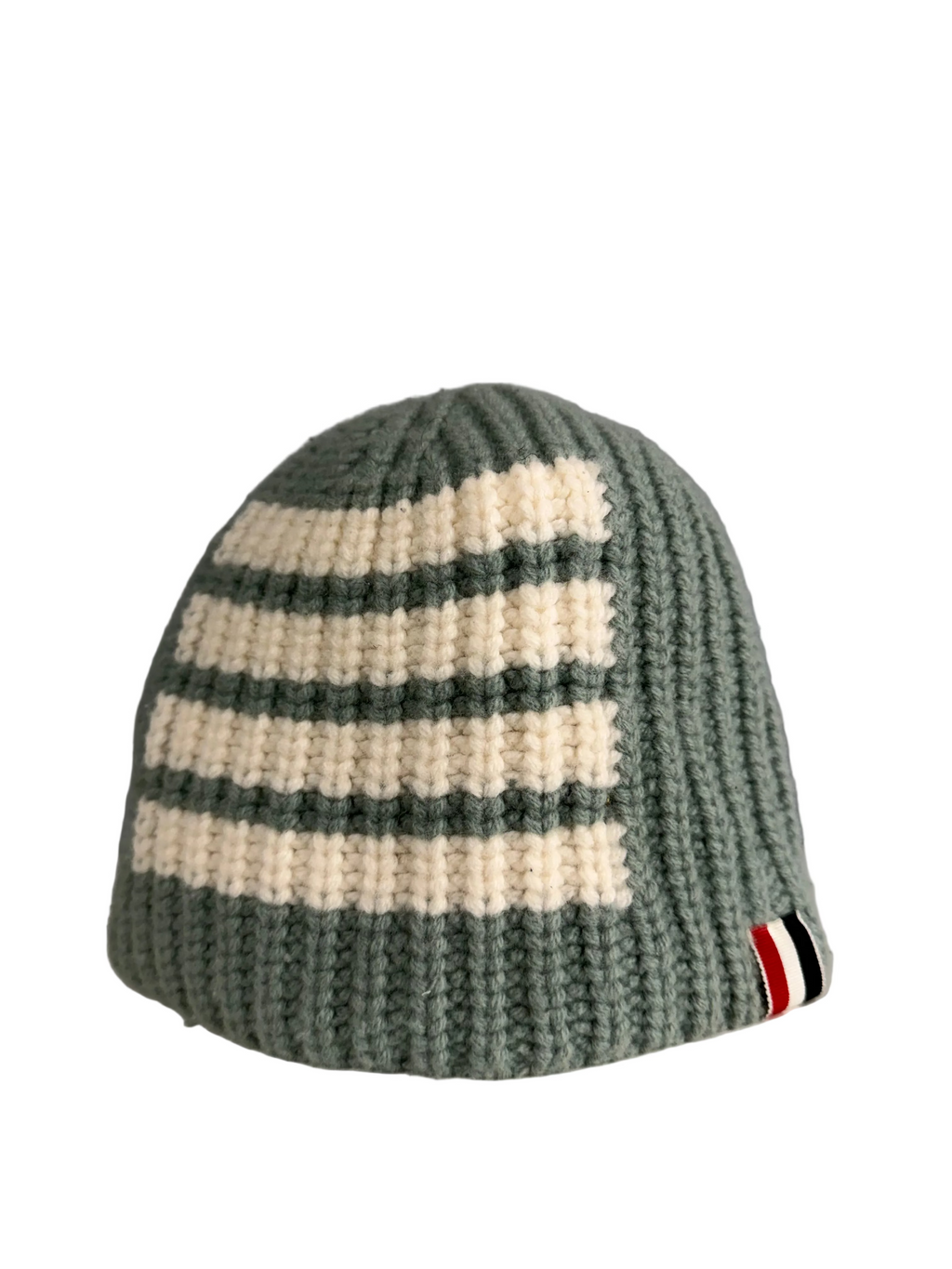 THOM BROWNE VIRGIN WOOL BEANIE