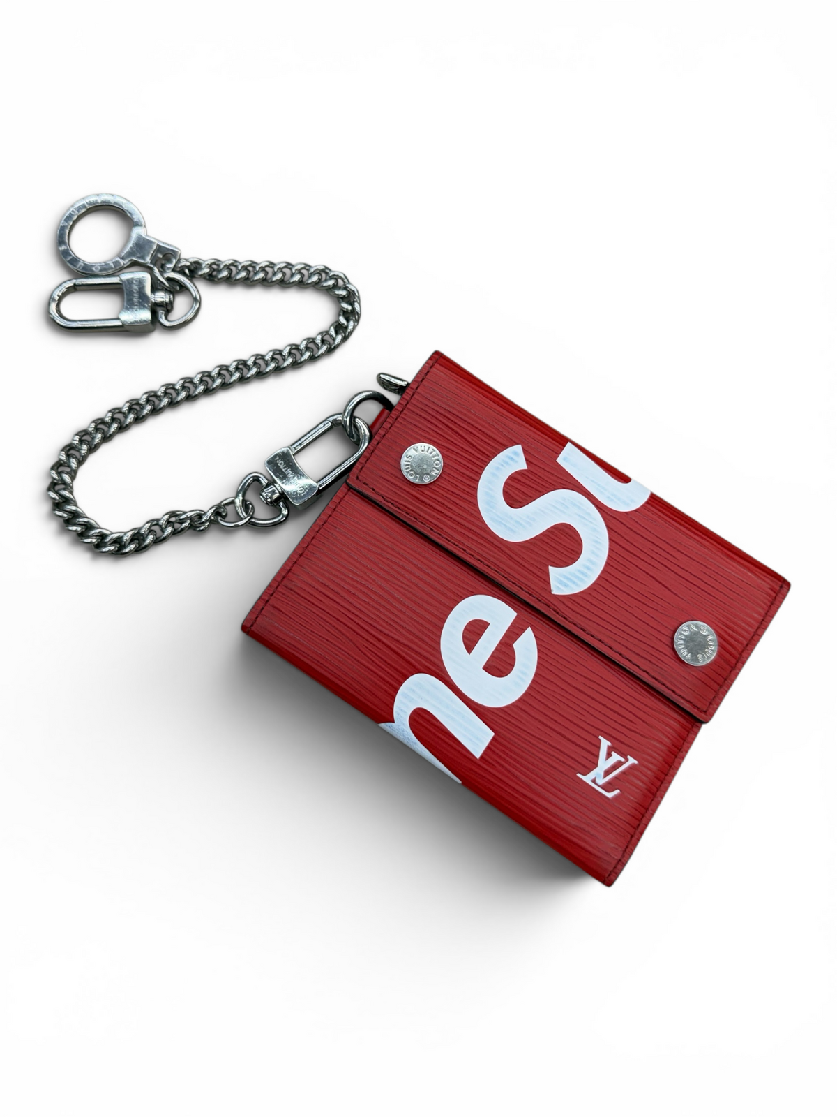 LOUIS VUITTON x SUPREME EPI LEATHER CHAIN WALLET