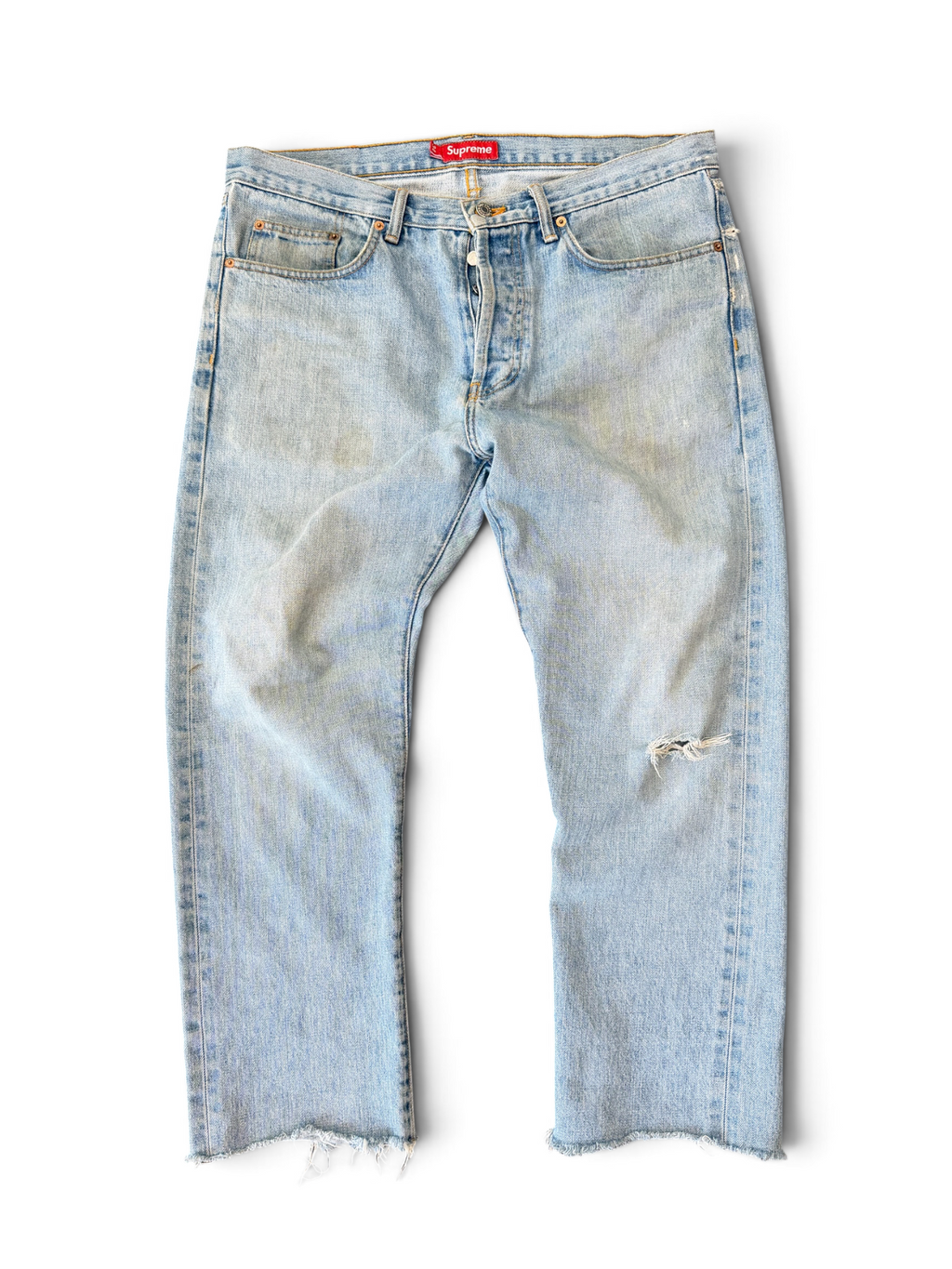 SUPREME LIGHT WASH DENIM (34)
