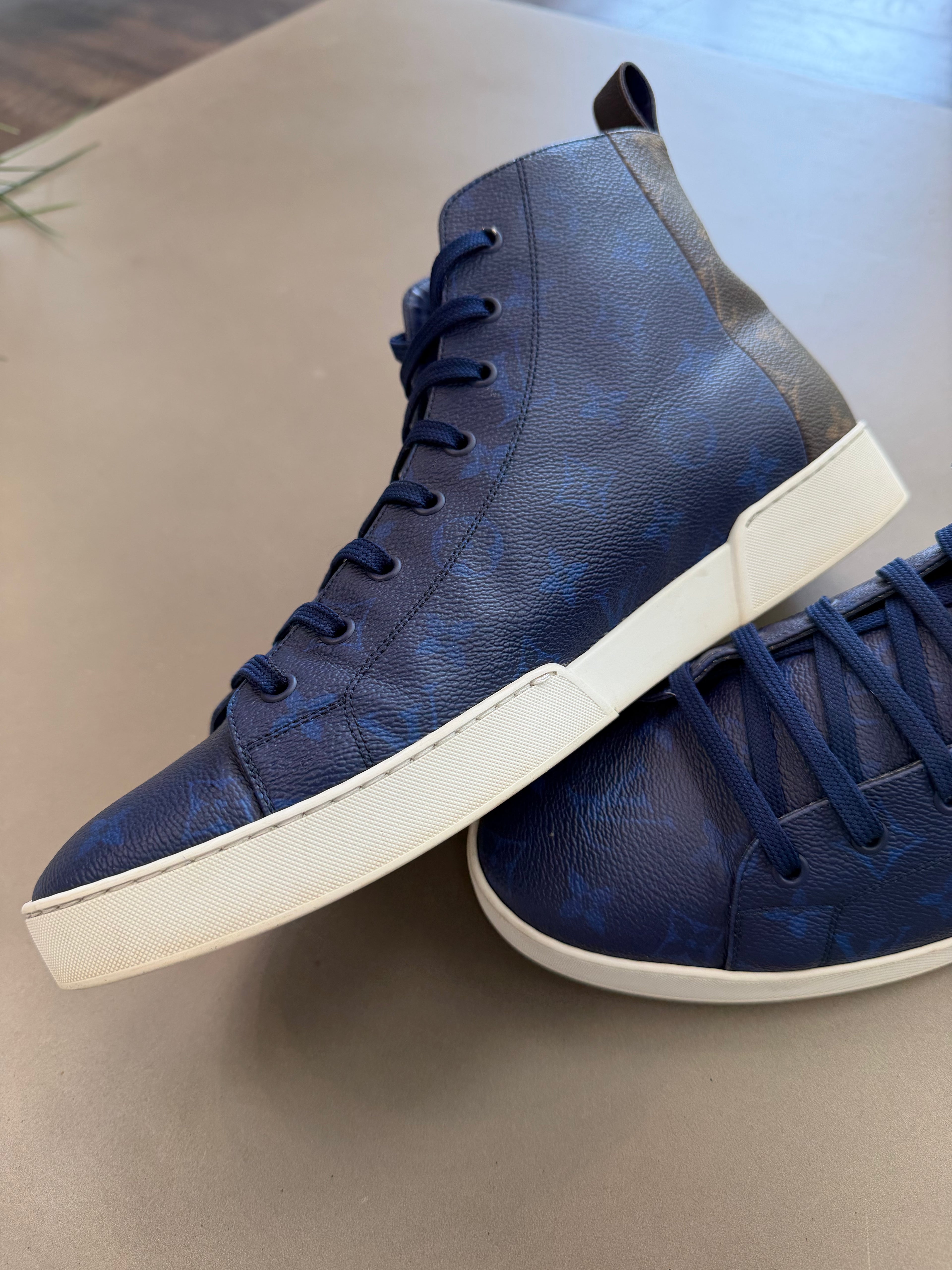 LOUIS VUITTON MATCH UP SNEAKERS TAIGAGRAMA BLUE LEATHER (10)