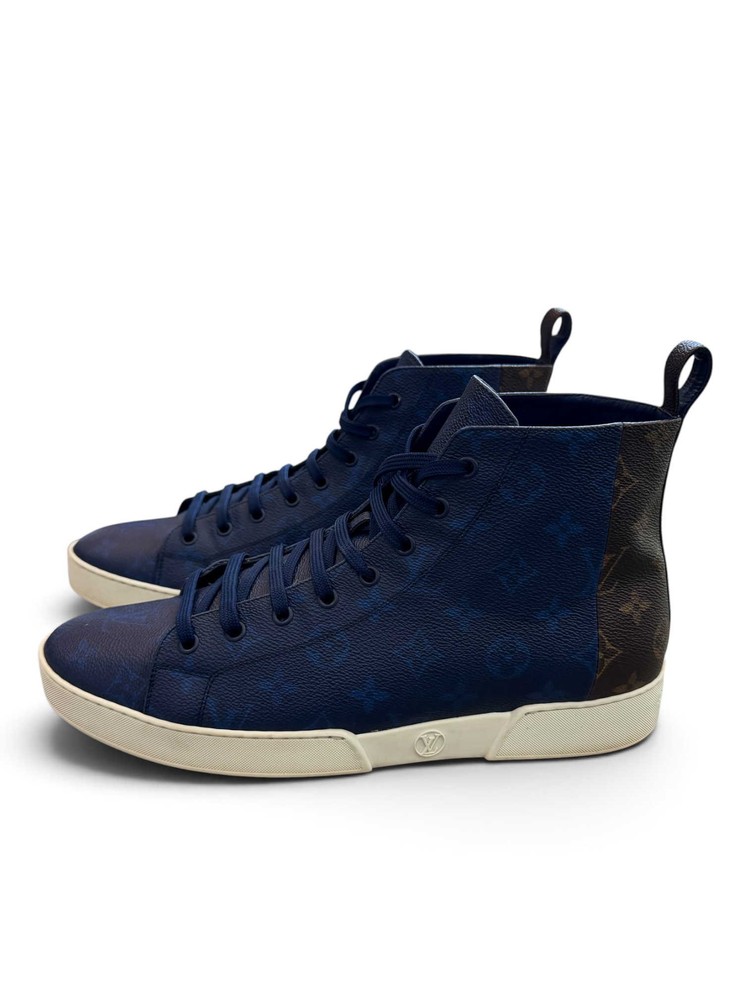 LOUIS VUITTON MATCH UP SNEAKERS TAIGAGRAMA BLUE LEATHER (10)