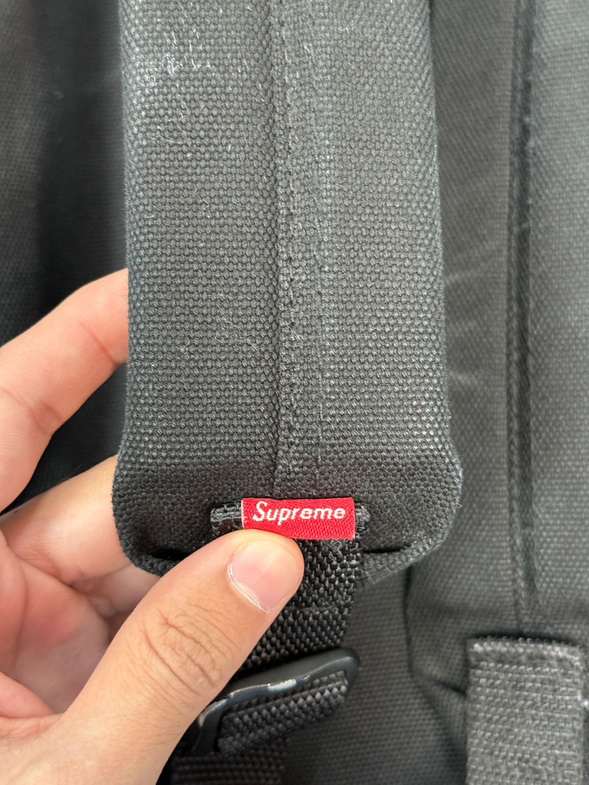 SUPREME CANVAS BACKPACK BLACK