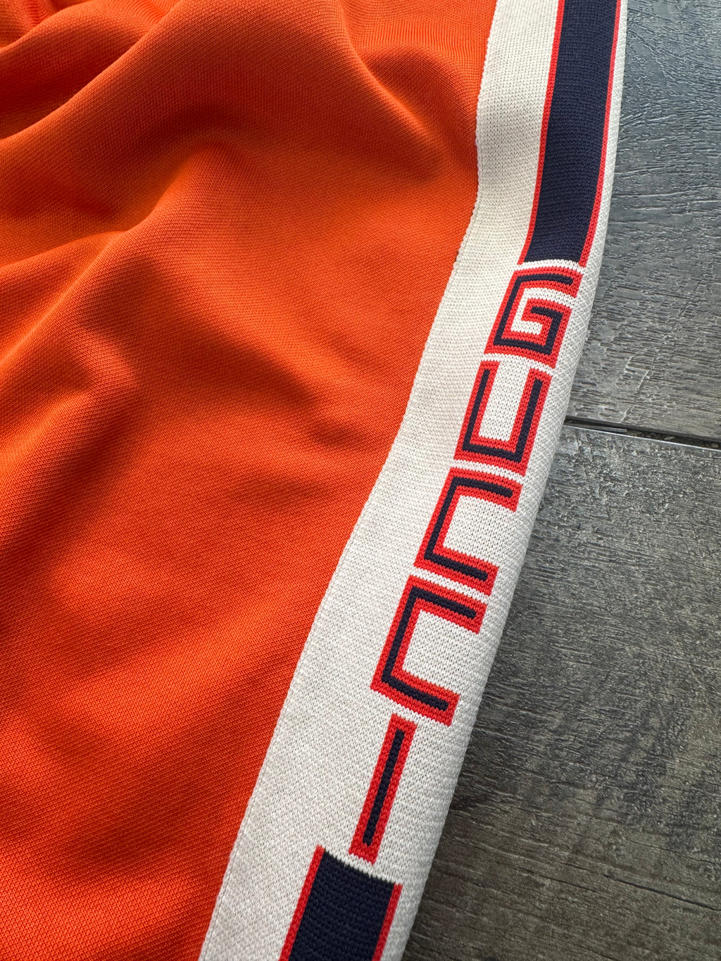 GUCCI ORANGE LOGO STRIPED TRACK PANT (XL)