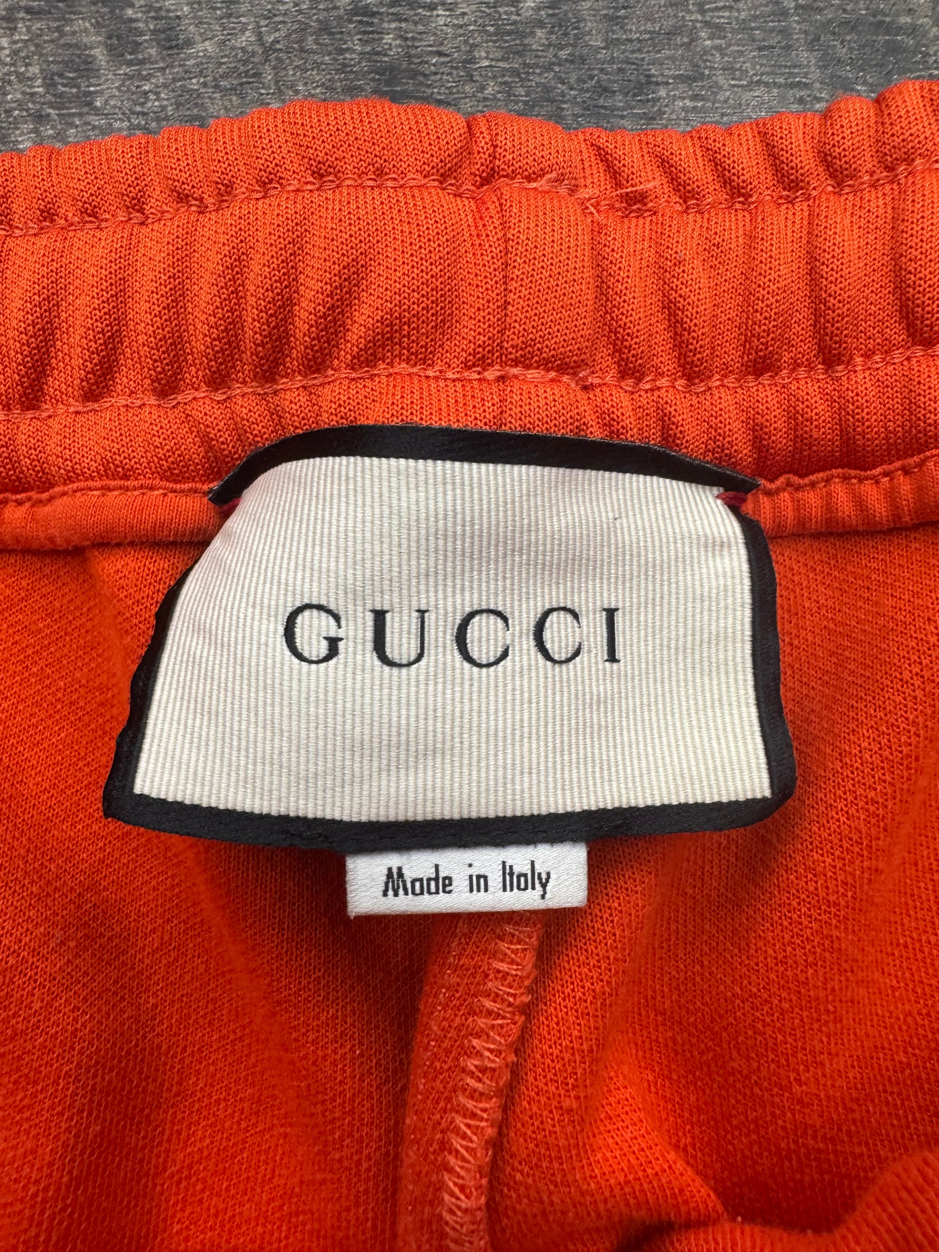 GUCCI ORANGE LOGO STRIPED TRACK PANT (XL)