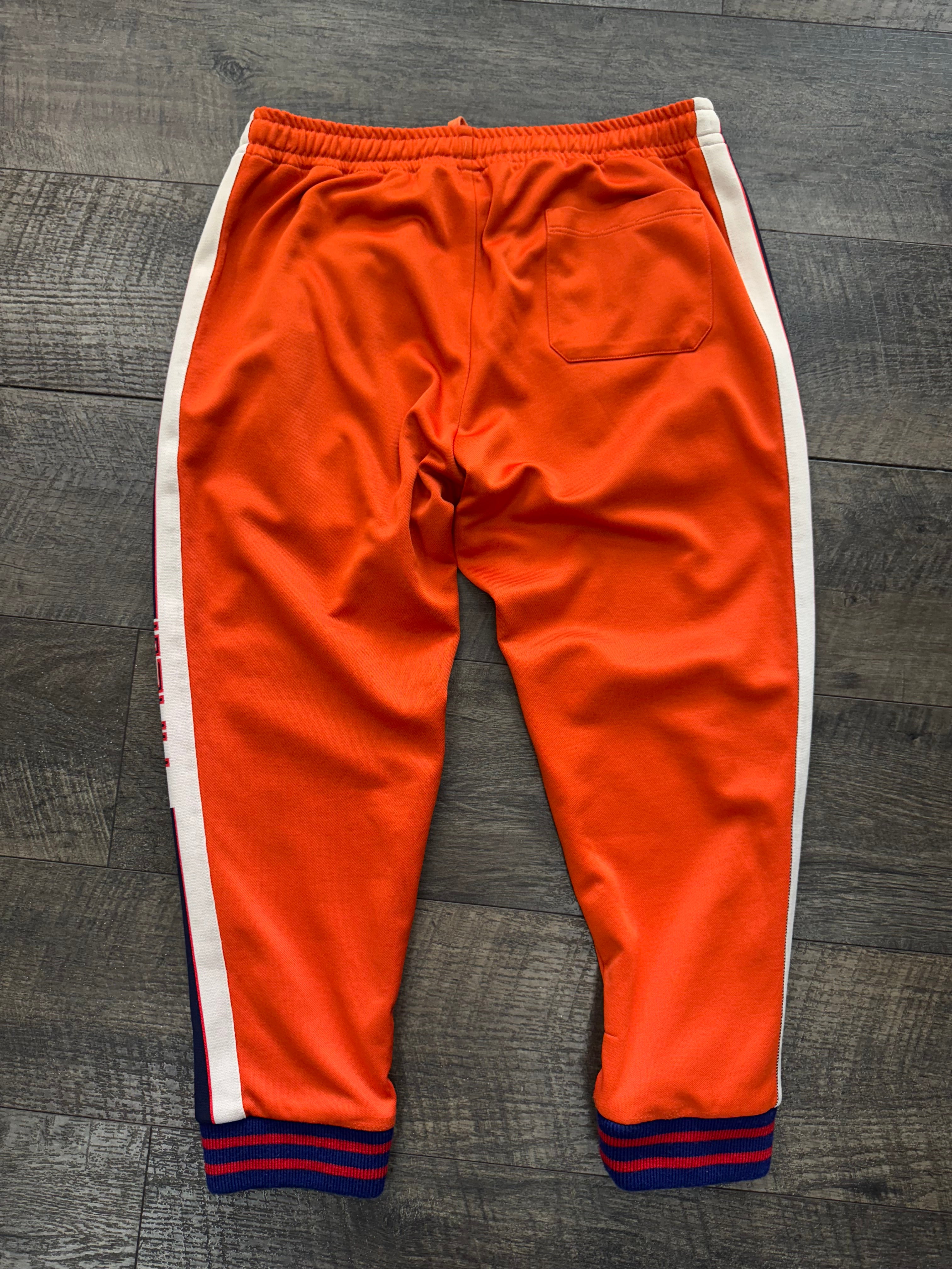 GUCCI ORANGE LOGO STRIPED TRACK PANT (XL)