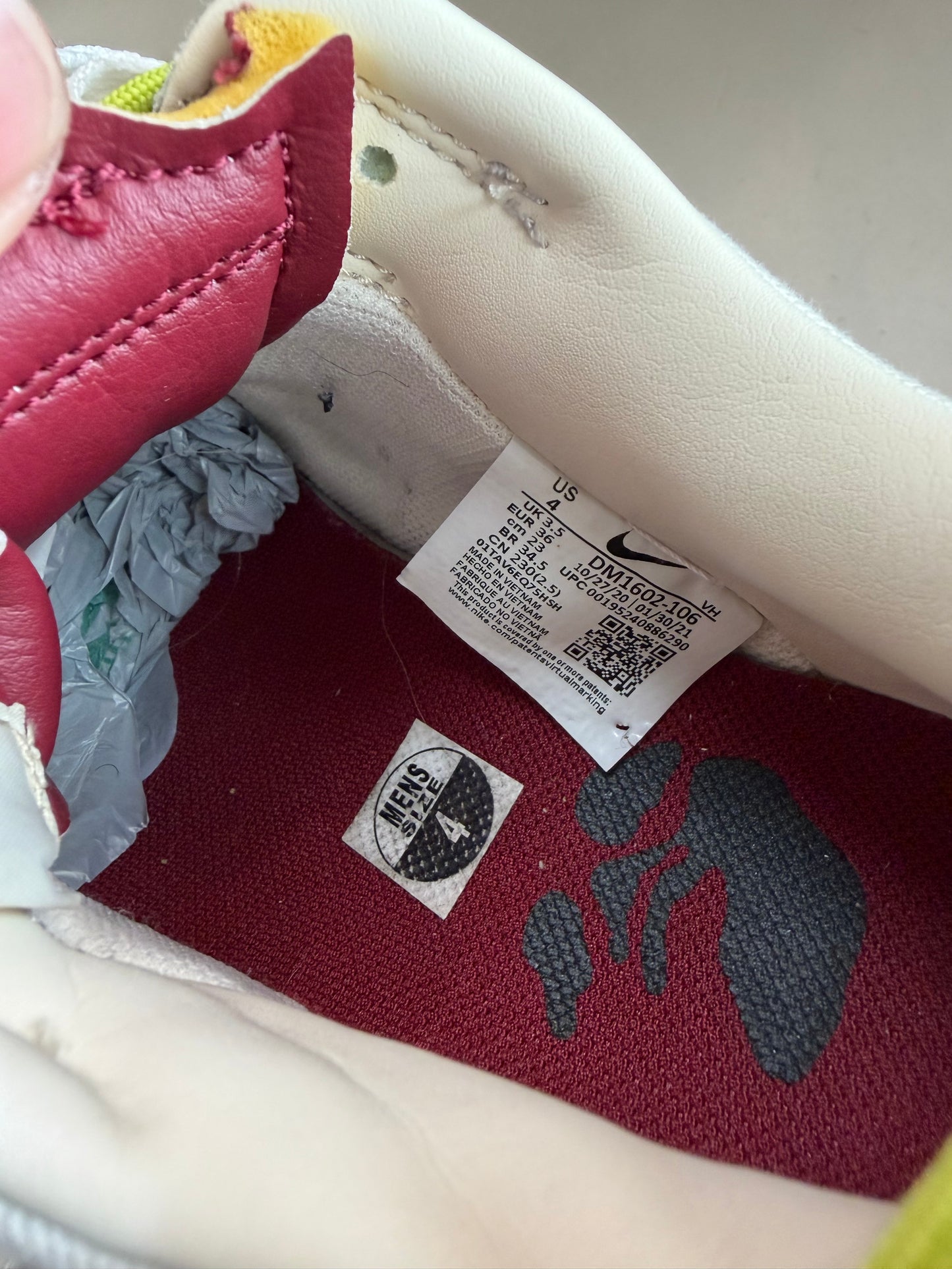 OFF-WHITE X NIKE DUNK LOW LOT 08 (MENS 4)