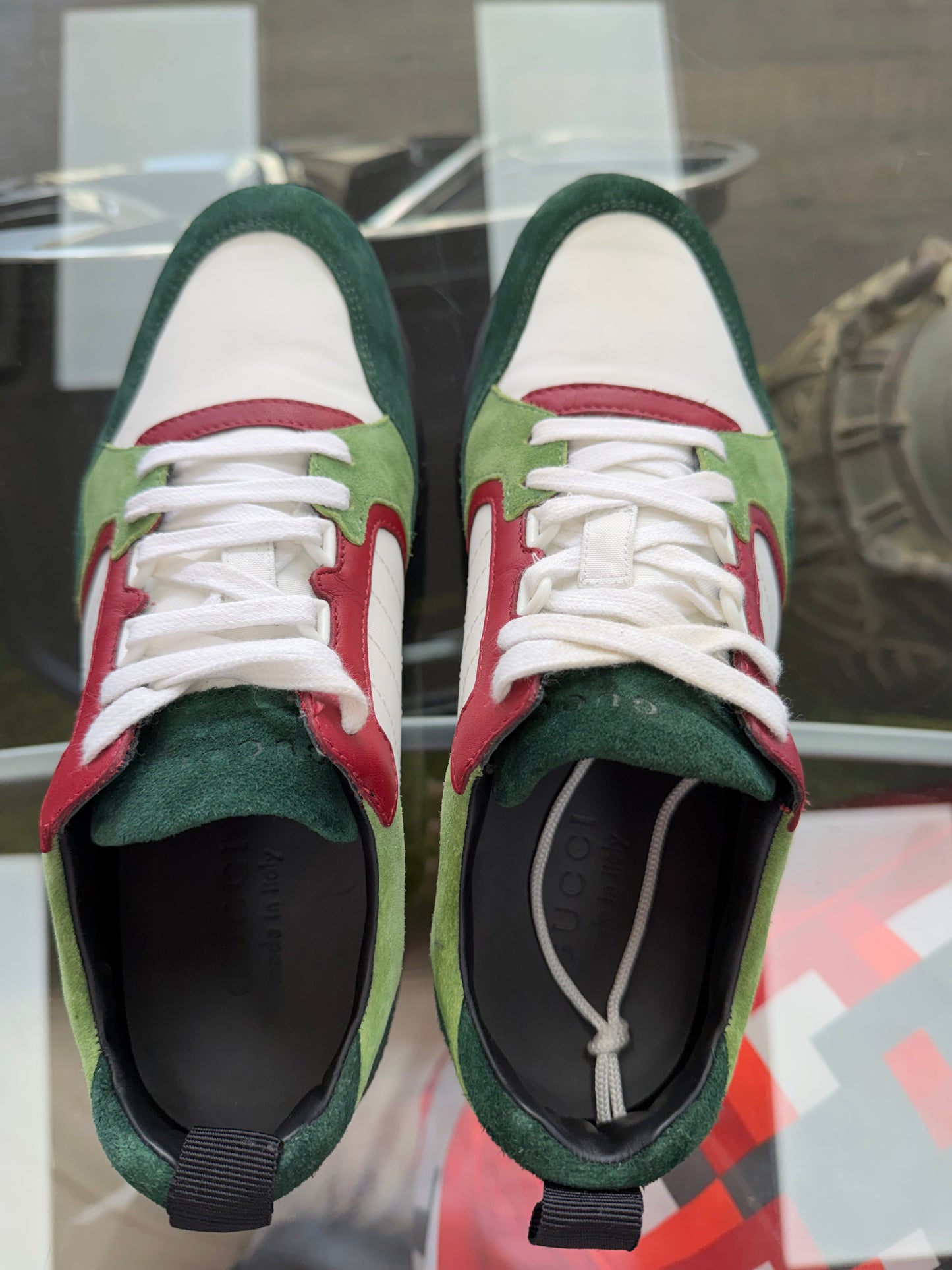 GUCCI SEUDE LEATHER TRAINER (7)