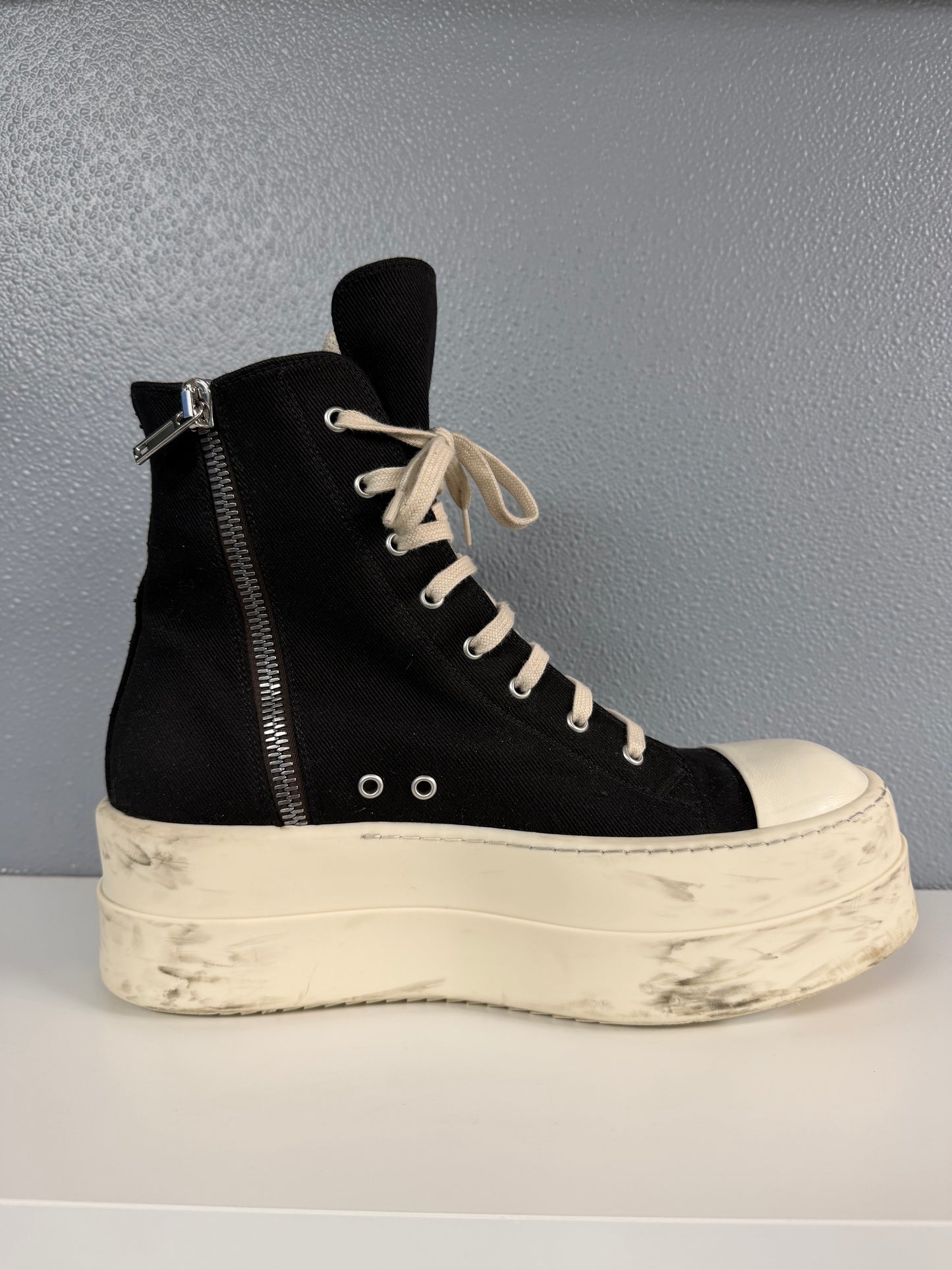 RICK OWENS DRKSHDW RAMONE HIGH PENTAGRAM SNEAKER (45.5)
