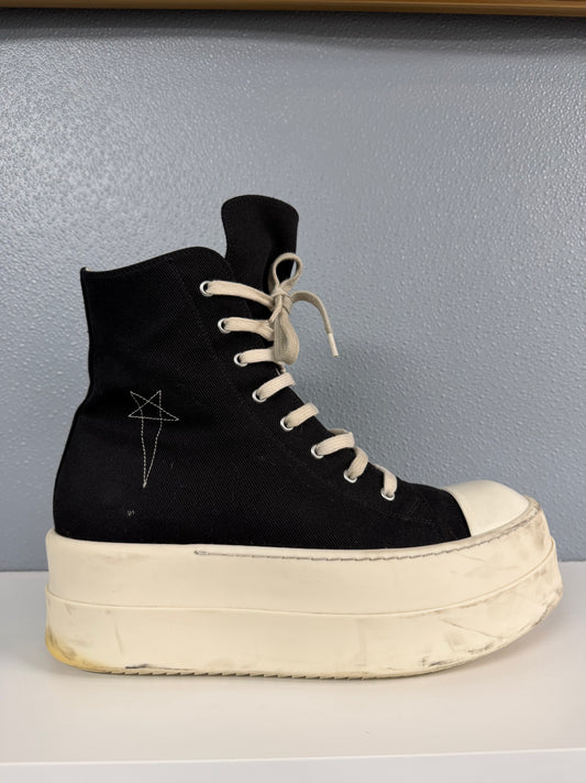 RICK OWENS DRKSHDW RAMONE HIGH PENTAGRAM SNEAKER (45.5)