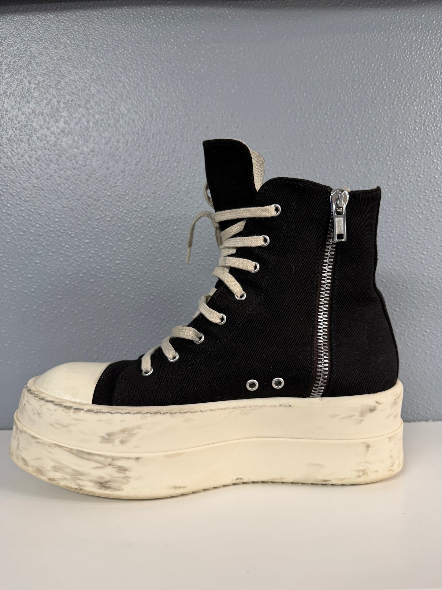 RICK OWENS DRKSHDW RAMONE HIGH PENTAGRAM SNEAKER (45.5)