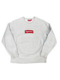 SUPREME FW18 BOX LOGO GREY SWEATSHIRT (M)