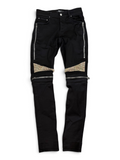 AMIRI ZIP PATCH BLACK DENIM JEANS (29)